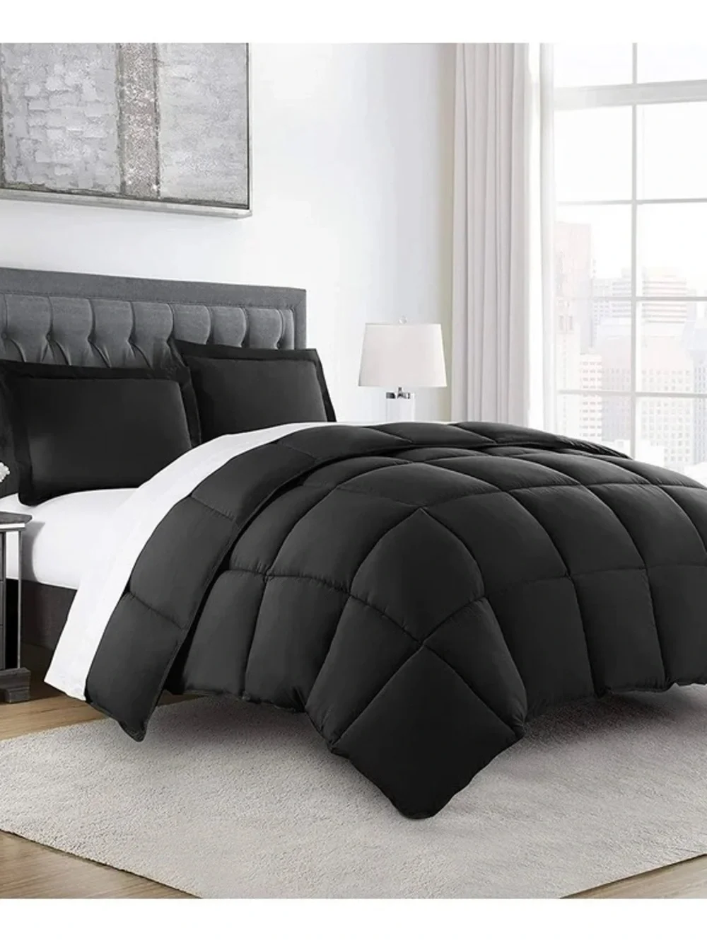 Black Twin 2 piece Comforter Set